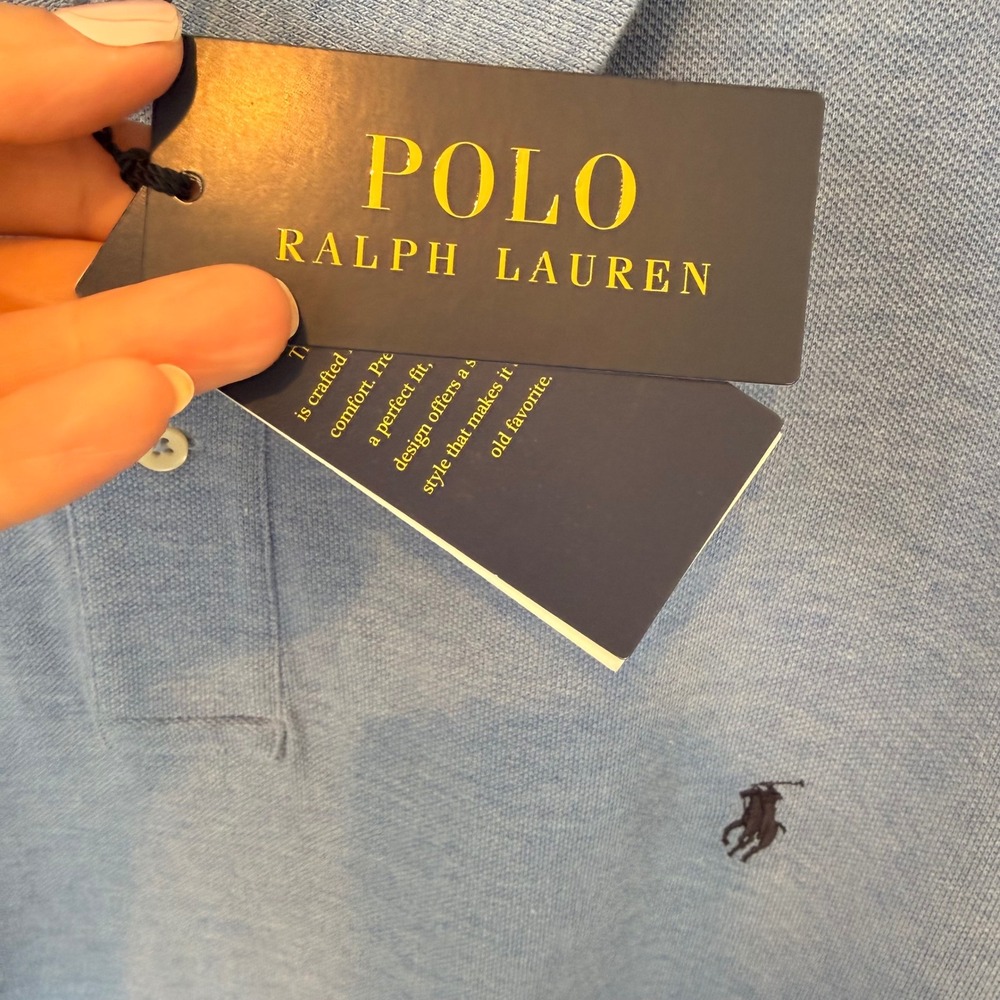 Polo Ralph Lauren Classic Fit Collared Polo Shirt (4XLT) NEW Cotton Blue Preppy - Picture 5 of 15